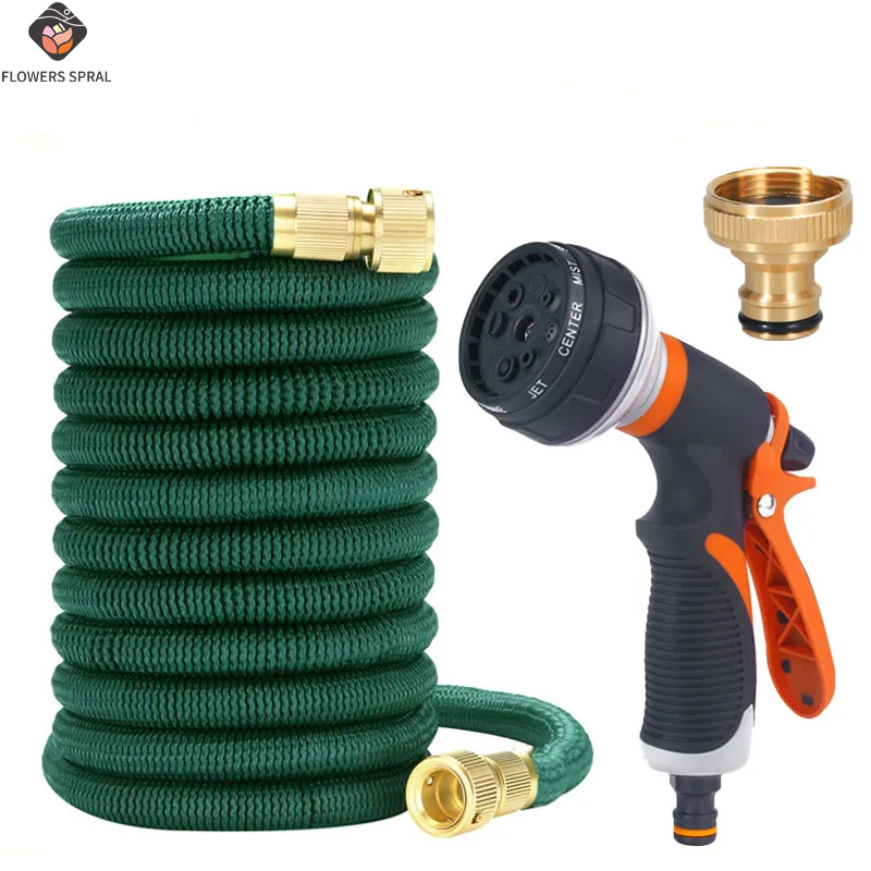 Gardening Tools Used - Expandable Garden Hose, High-Pressure Water Gun,