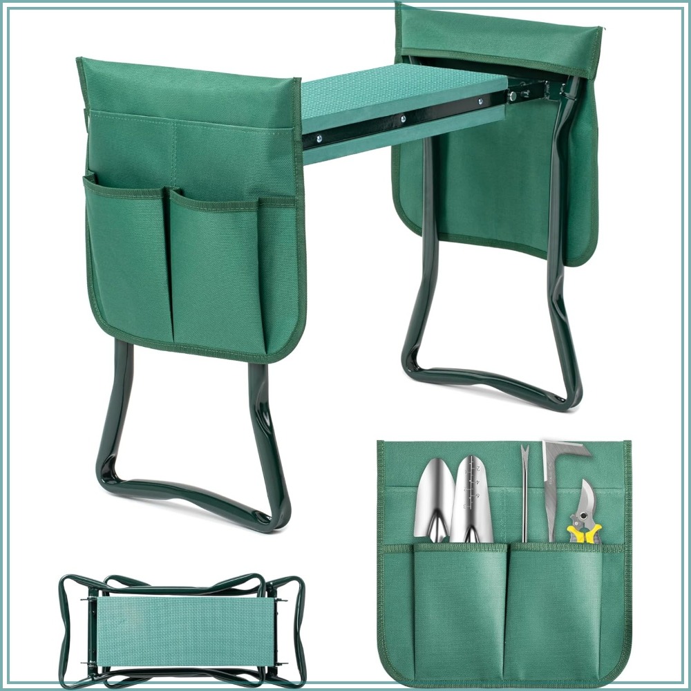 Gardening Tools For Seniors - Foldable Garden Kneeler and Seat with