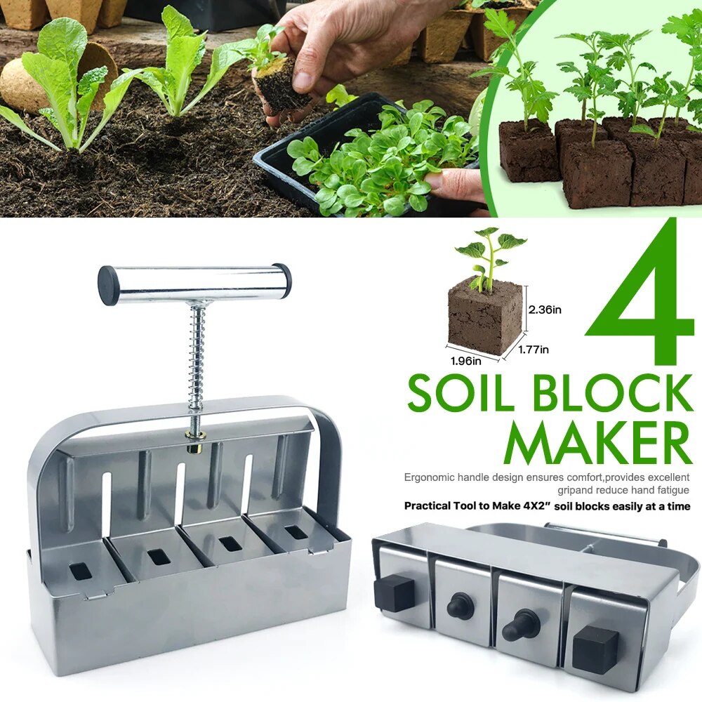 Gardening Tools Used - Handheld Seedling Soil Block Maker 2