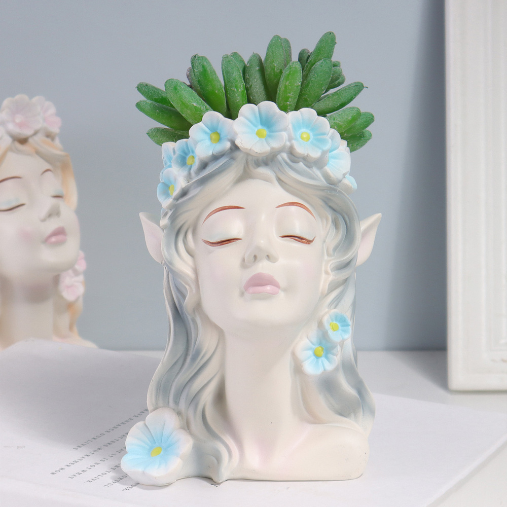 Cute Elf Girl Resin Succulent  – обзор и цена Gardening Tools Cute