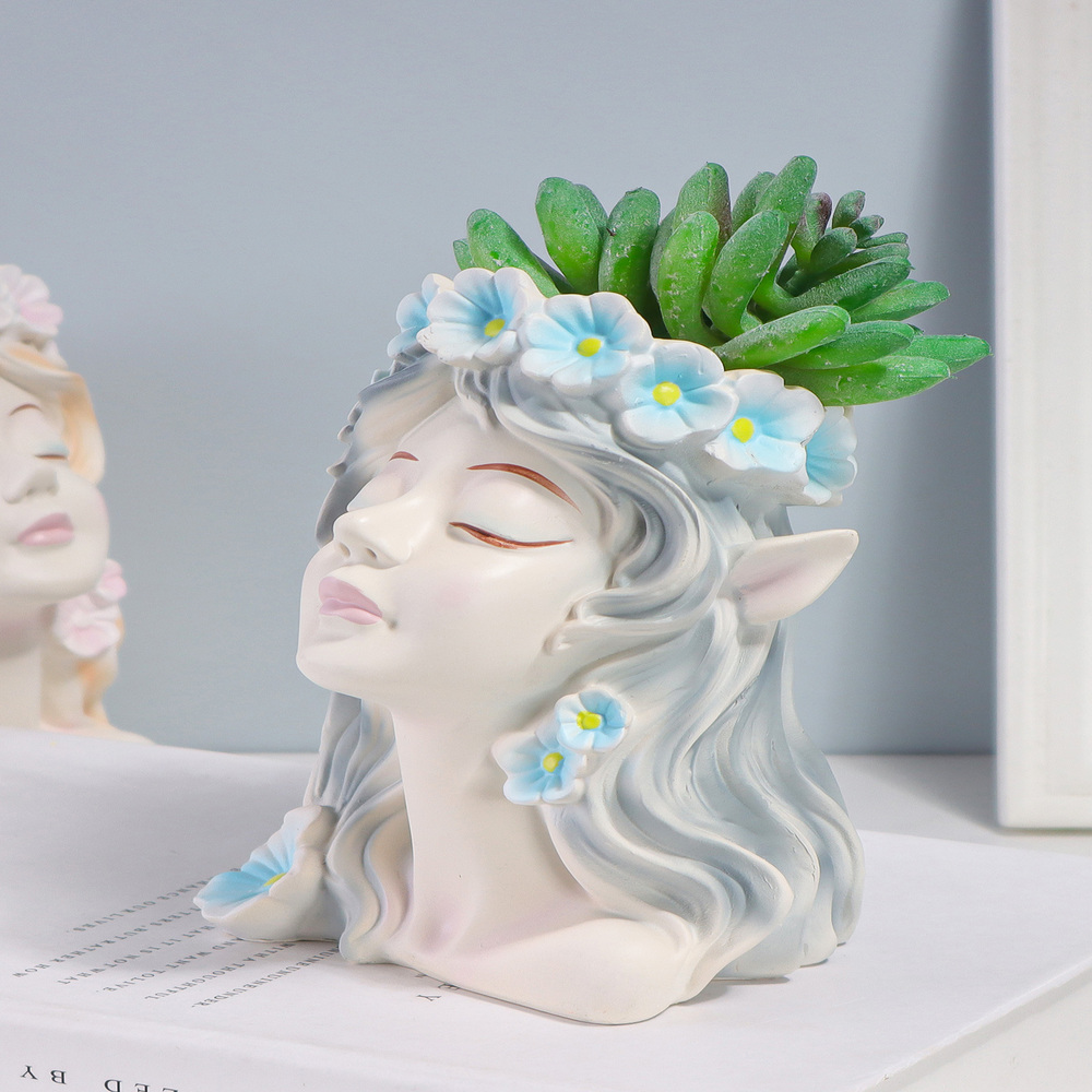 Cute Elf Girl Resin Succulent  – обзор и цена Gardening Tools Cute