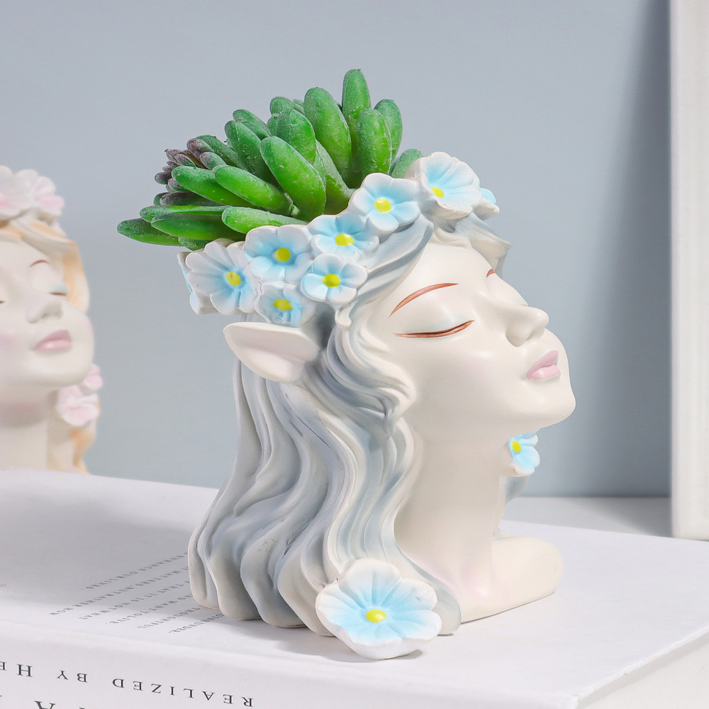 Cute Elf Girl Resin Succulent  – обзор и цена Gardening Tools Cute