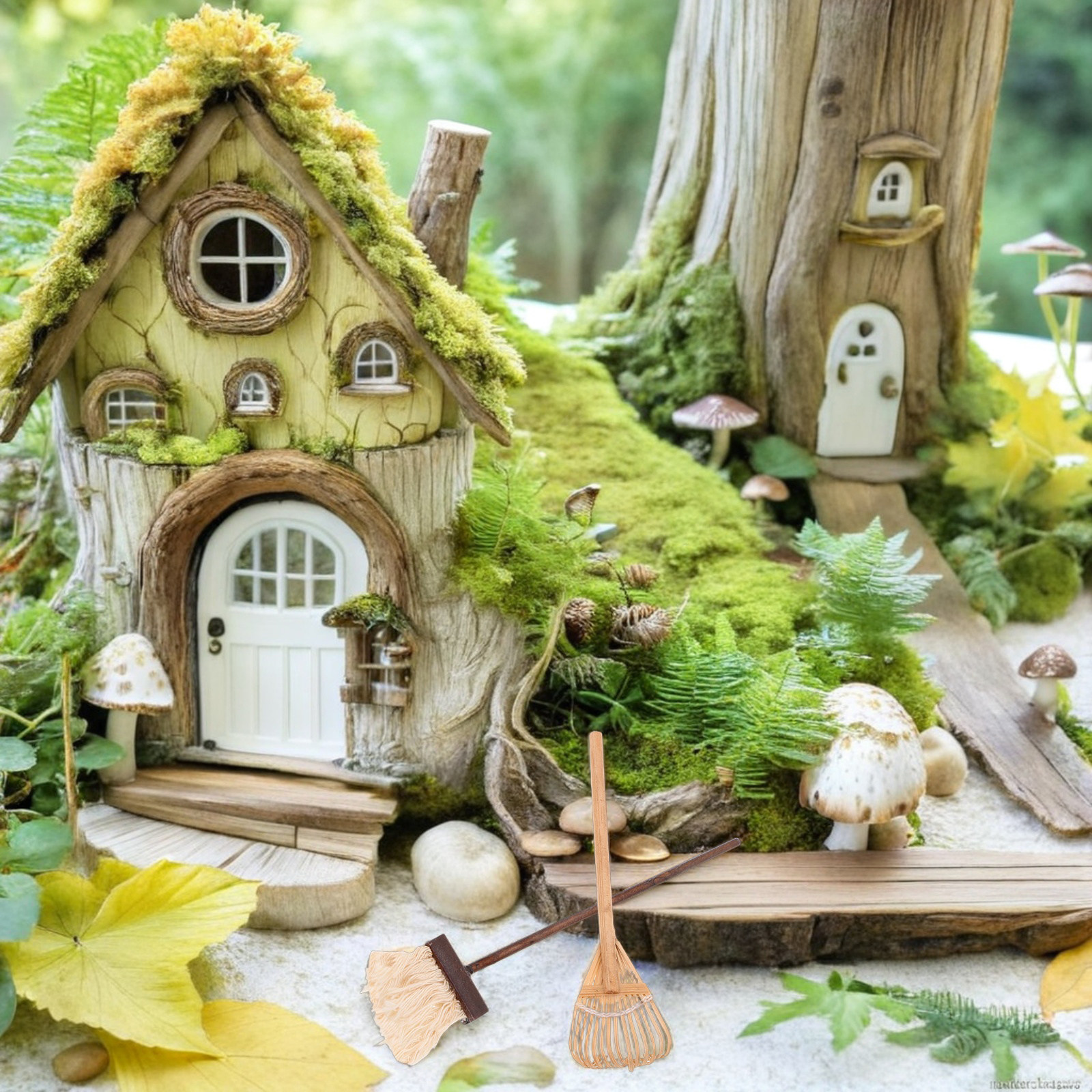 2Pcs Miniature Dollhouse Garde – обзор и цена Gardening Tools Cute
