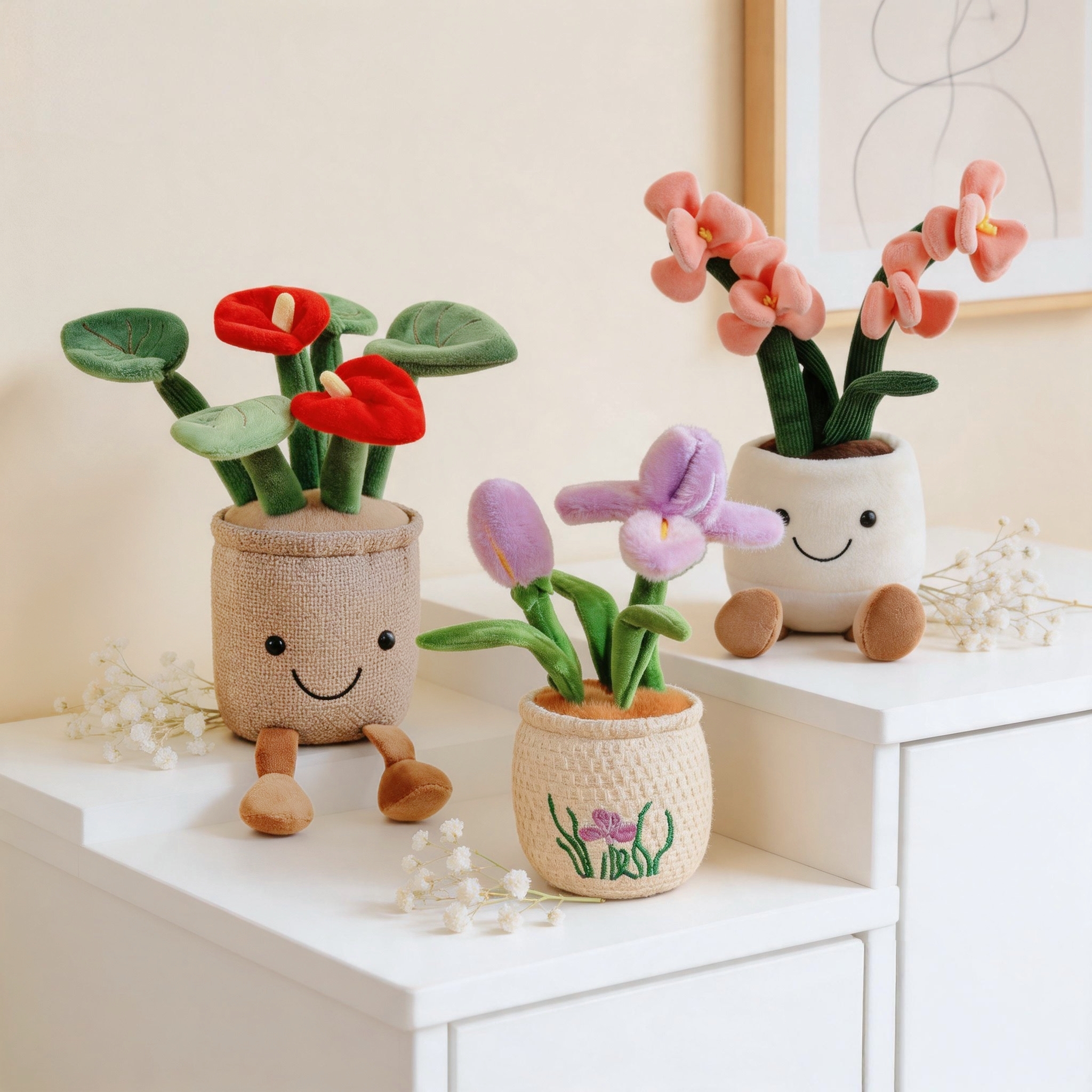 Kawaii Plush Potted Flower Toy – обзор и цена Gardening Tools Cute