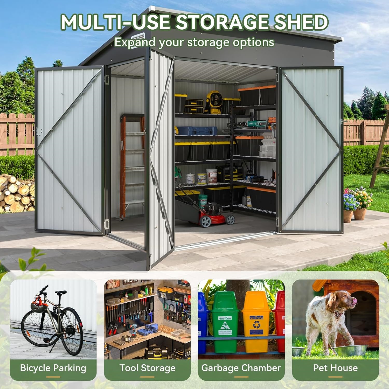 Nordivale 8x4FT Triple Door Me – обзор и цена Gardening Tools Organiser