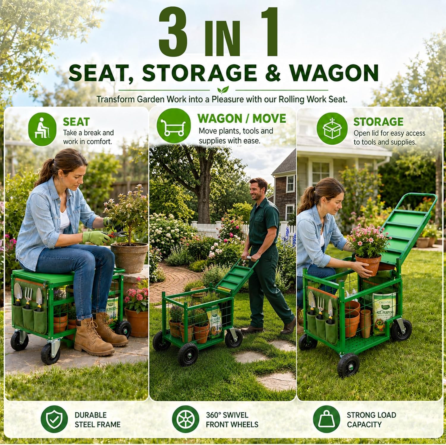 Heavy-Duty Upgraded Swiveling  – обзор и цена Gardening Tools For Seniors