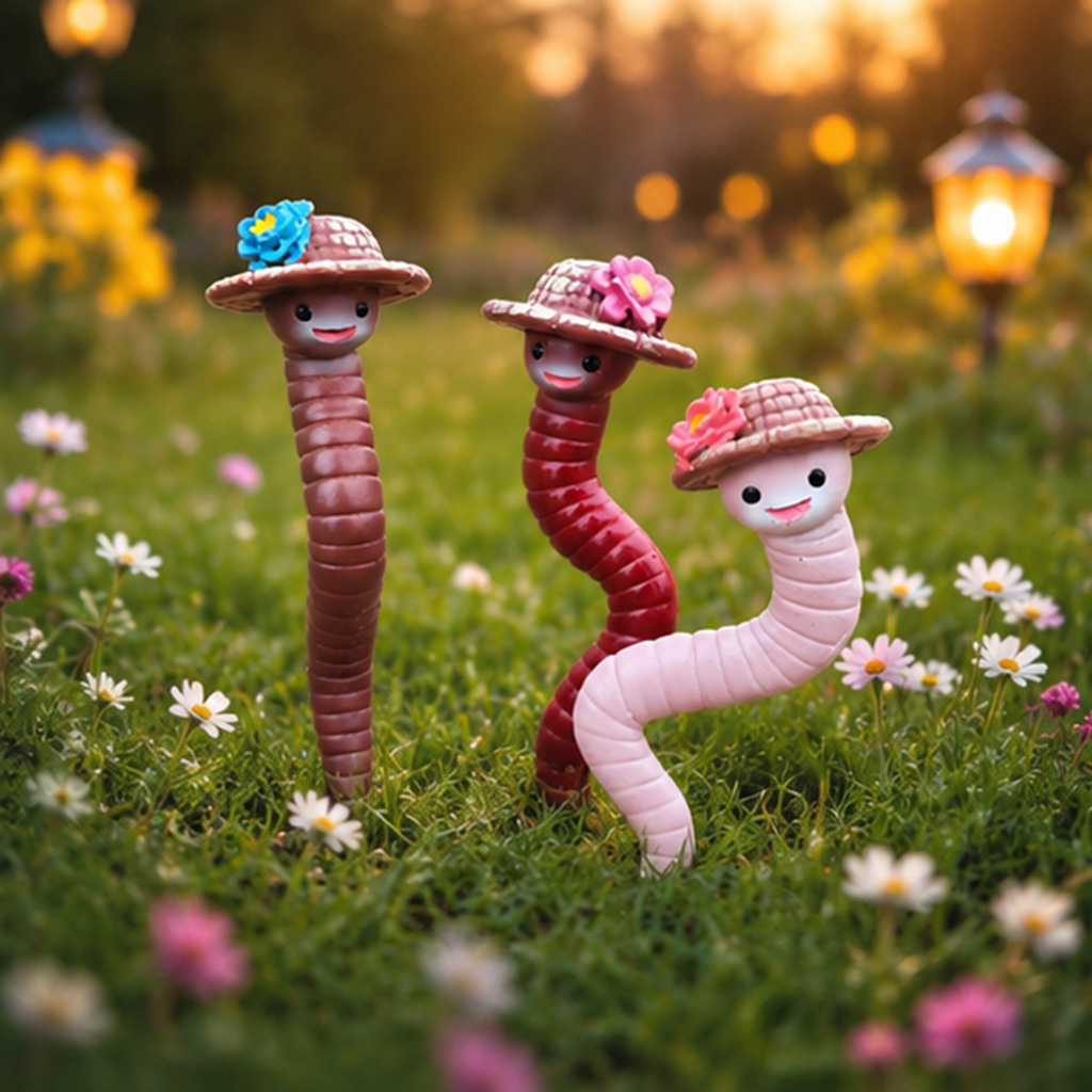3Pcs Cute Resin Worm Garden St – обзор и цена Gardening Tools Cute
