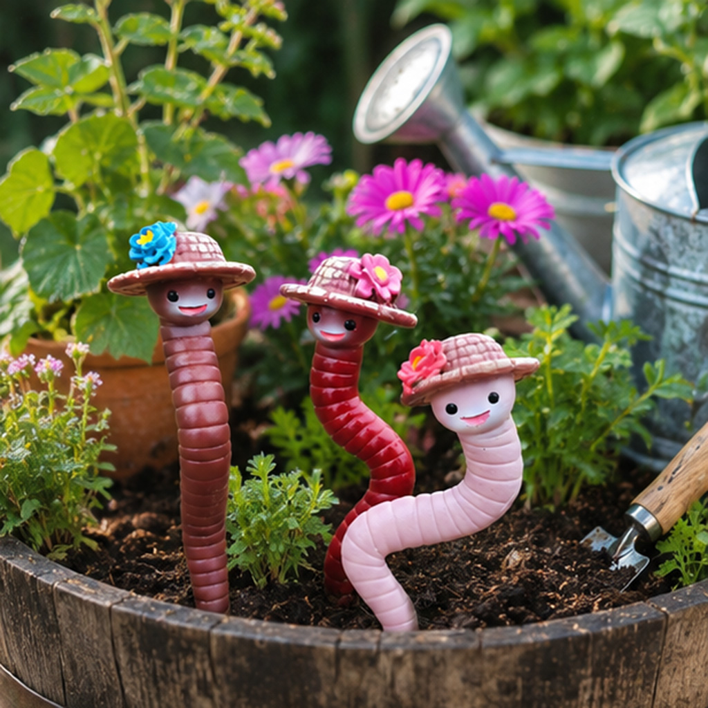 3Pcs Cute Resin Worm Garden St – обзор и цена Gardening Tools Cute