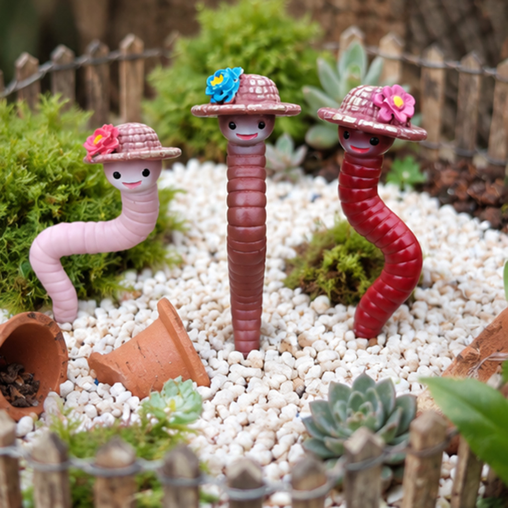 3Pcs Cute Resin Worm Garden St – обзор и цена Gardening Tools Cute