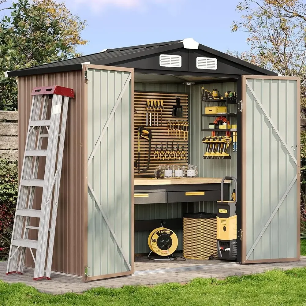 6.2x4ft Outdoor Storage Shed w – обзор и цена Gardening Tools Organiser