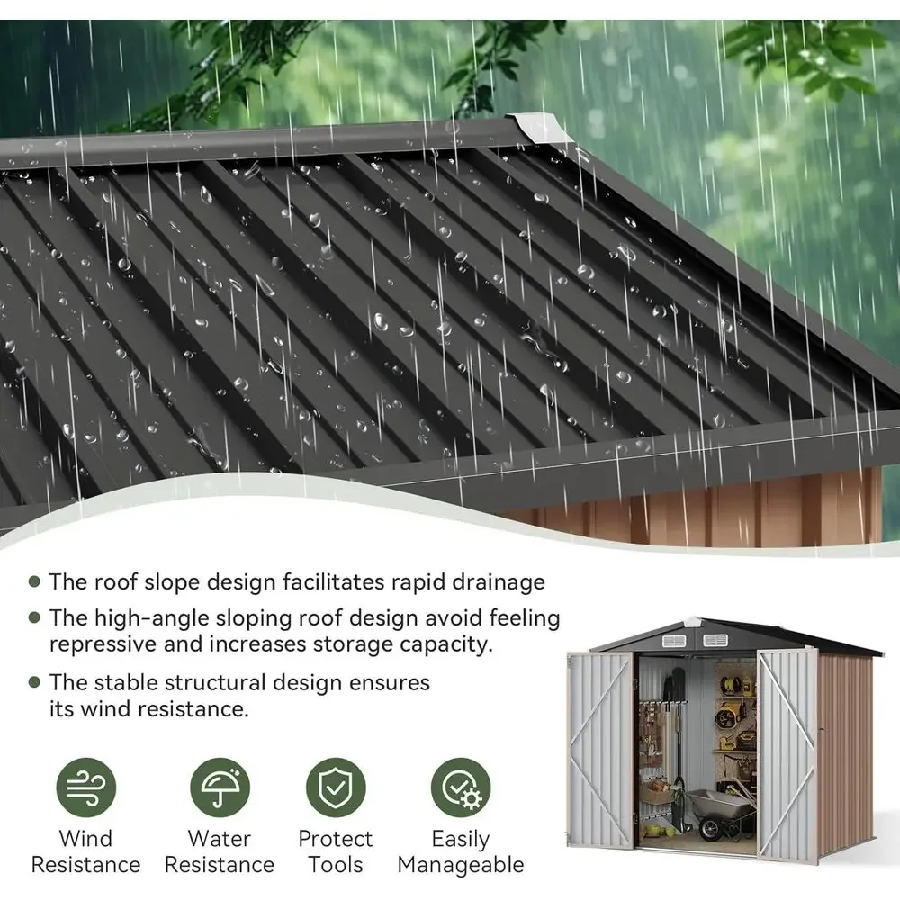 6.2x4ft Outdoor Storage Shed w – обзор и цена Gardening Tools Organiser