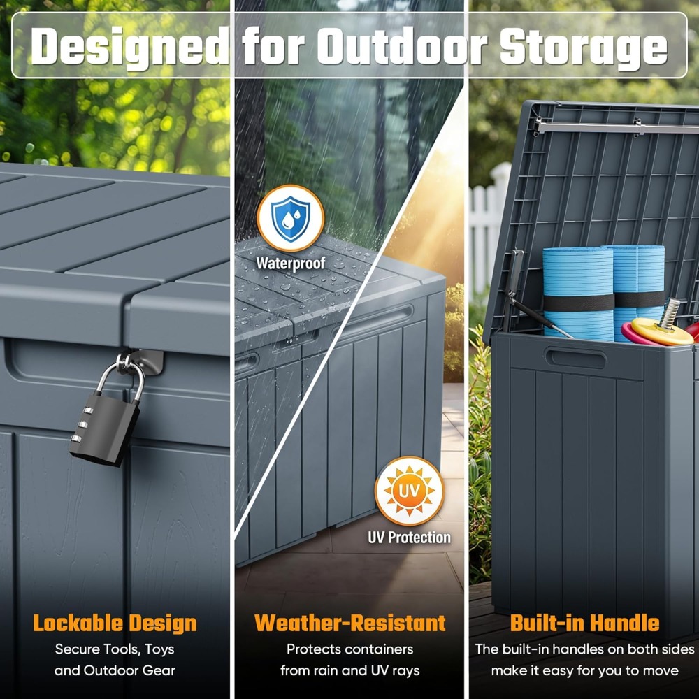 110 Gallon Outdoor Storage Box – обзор и цена Gardening Tools Organiser