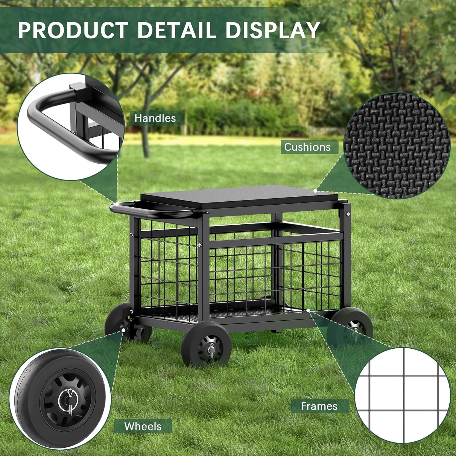 Rolling Garden Work Seat with  – обзор и цена Gardening Tools For Seniors