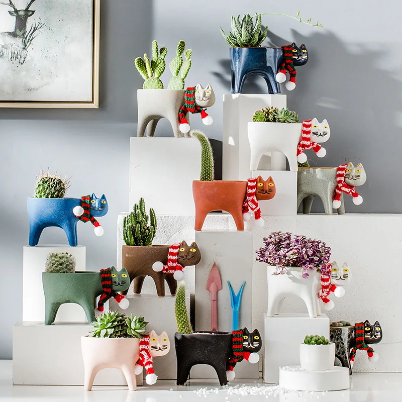 Cat Flower Pot Creative Cute C – обзор и цена Gardening Tools Cute